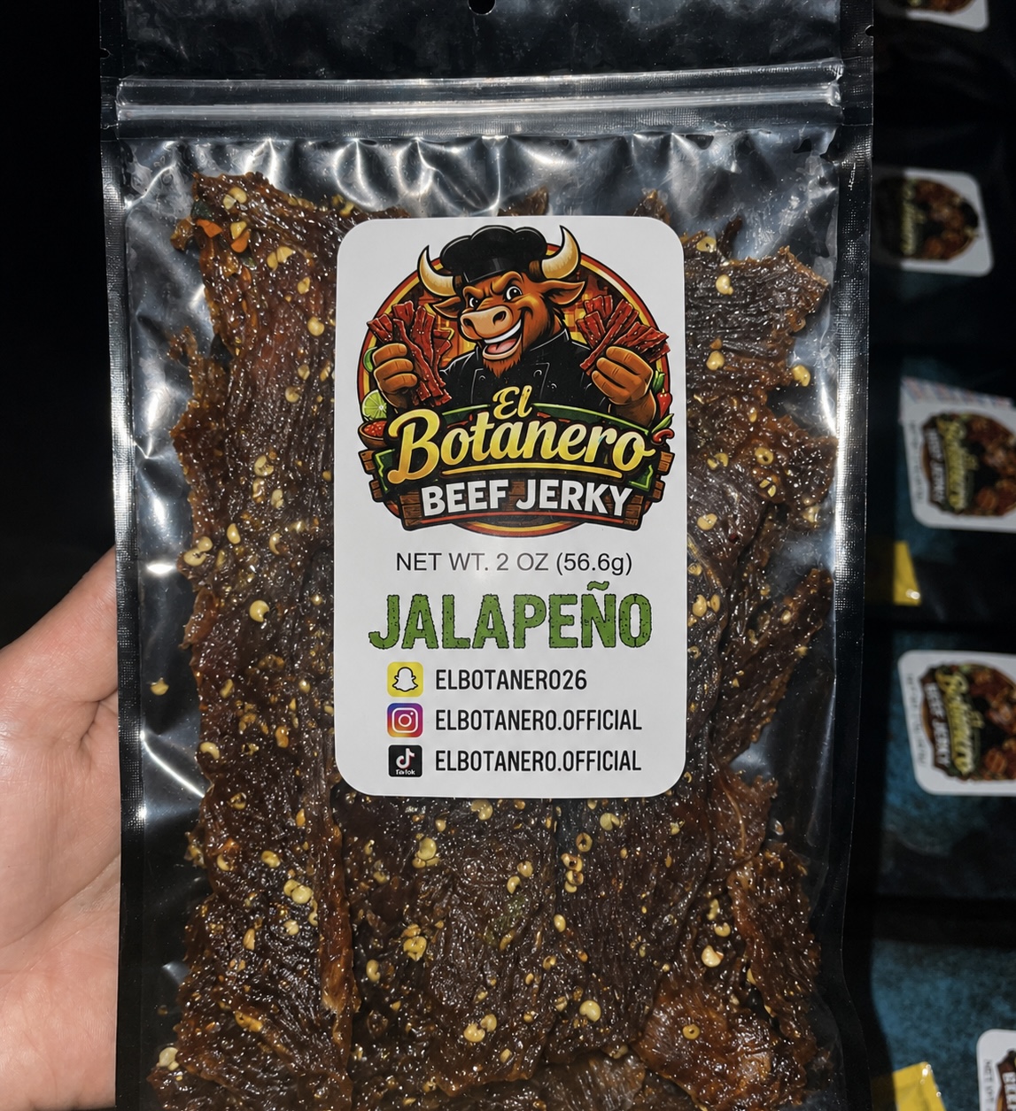 El Botanero JALAPENO jerky bag